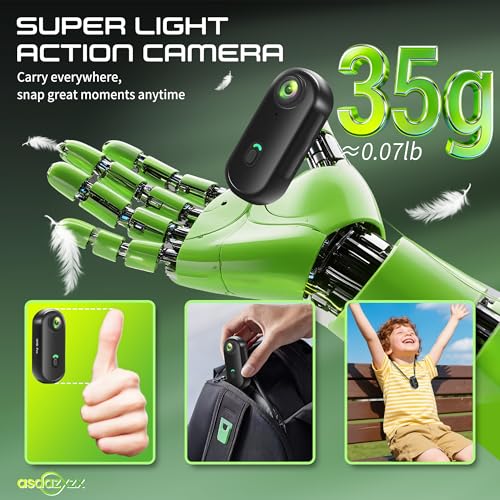Image of Mini Action Camera 4K, Mini Body Camera WiFi, Wearable Sports POV Camera