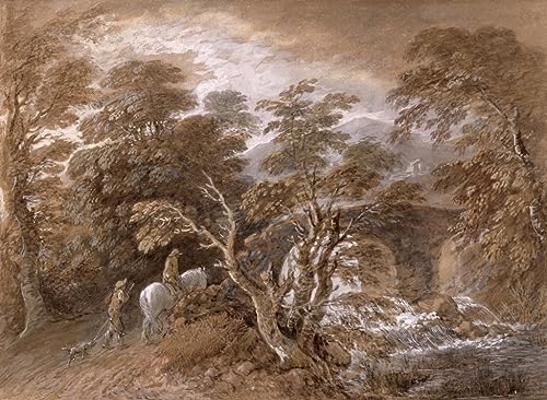 Lienzo de Gainsborough Una piscina Woodland para decoración de dormitorio en 60x90cm