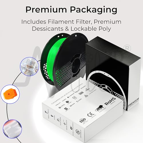 Image of NFIL3D Premium HS PLA+ Clear Green - 3D Printing Filament | Compatible with All 3D Printers | 1.75mm | 1Kg Nett Weight