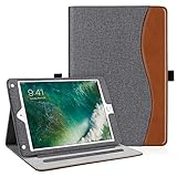 Fintie iPad 9.7 2018 2017 / iPad Air 2 / iPad Air Case - [Corner Protection] Multi-Angle Viewing Folio Cover w/Pocket, Auto Wake/Sleep for Apple iPad 6th / 5th Gen, iPad Air 1/2, Gray