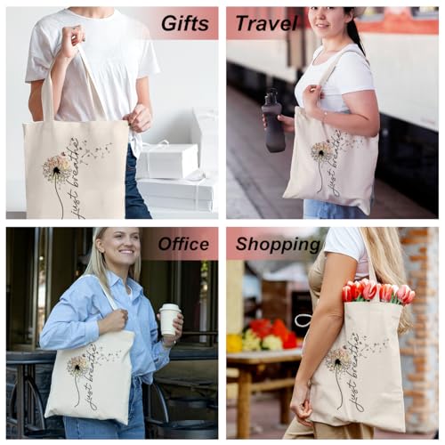 Bolso Tote Canvas con Decoración de Leopardo y Flores miniatura 5