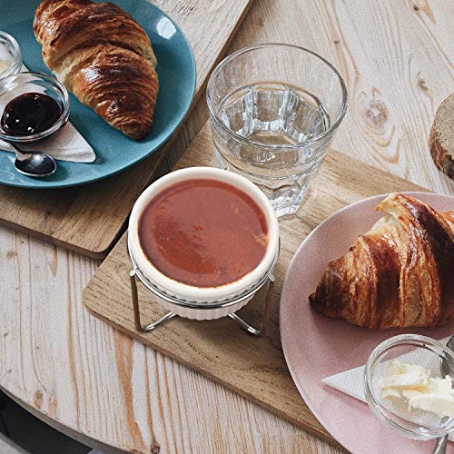 Hiware 4 Pieces Ceramic Butter Warmers With 16 Pieces Tealight Candles Set For Seafood, Fondue - Dishwasher Safe #TOP5