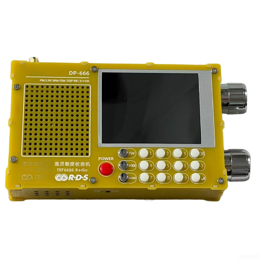 Kit de receptor de radio TEF6686 de alta sensibilidad DP-666 de banda completa para FM AM de onda corta de 2.8 pulgadas, pantalla IPS de circuitos DIY Kit de pasatiempos de ingeniería de circuitos
