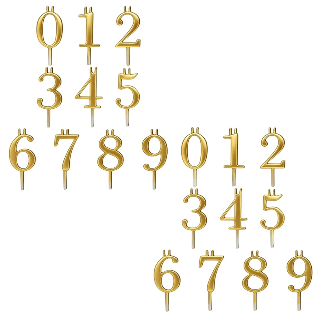 IJSDNVJNDX Adjustable Candles Stand 2set Reusable 1-9 Number Birthday Candle Holder Set Digital Cake Toppers for Party Decoration