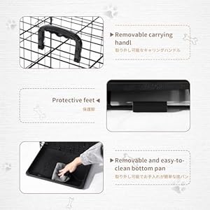   Wire-Dog-Crate-30-Inch-Double-Door-Folding-Dog-Cage-Wire-Dog-Kennel-with-Removable-Tray-Floor-Protecting-Feet-and-Handle-Medium-Crate-Dog