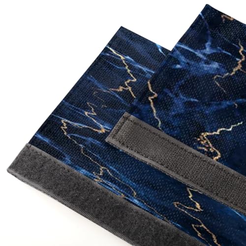 Image of Pardick Marble Refrigerator Door Handle Covers Set of 2 Marble Blue Gold Washable Fridge Dishwasher Mocrowave Oven Door Decor Protector Handle Cover Kitchen Appliance Decorative