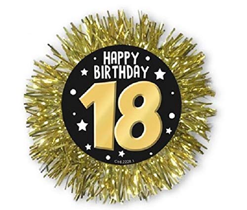 COCCARDA GOLD 18 Anni - Diam. 12 cm - Accessori