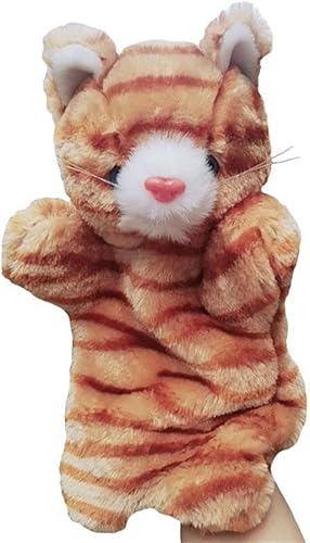 Miniatura 5 de Marionetas de mano de animales  Panda, conejo, gato, oso muñeca de peluche para juegos de rol, cuentos y enseñanza preescolar, gran regalo de