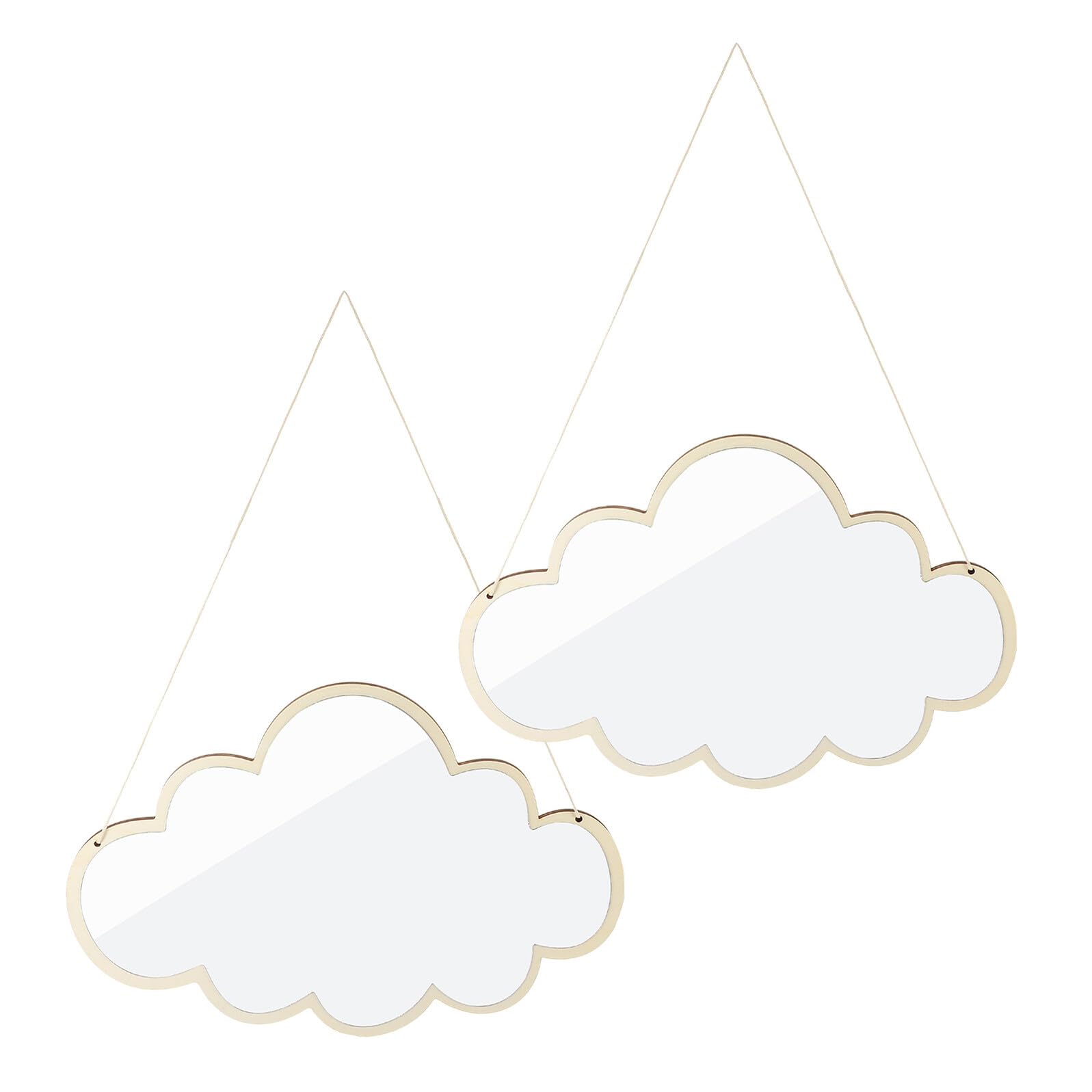 Miroir nuage pour entrée et salle de bain décoration murale bois