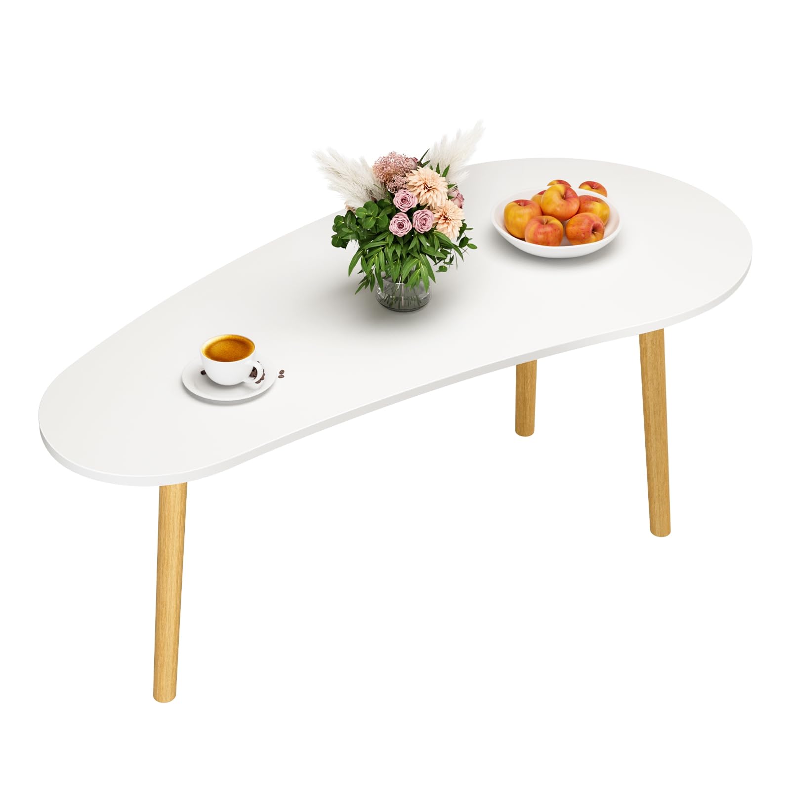 toxaaiwr Mid Century Modern Coffee Table Small Tea Table Living Room Center Minimalist Display Coffee Table with Manggo