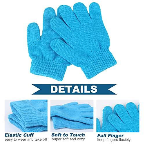 UTTPLL Toddler Magic Mittens Kid Gloves Stretch Full Finger Solid Winter Protection Warm Knit Gloves for Boys Girls Supplies4