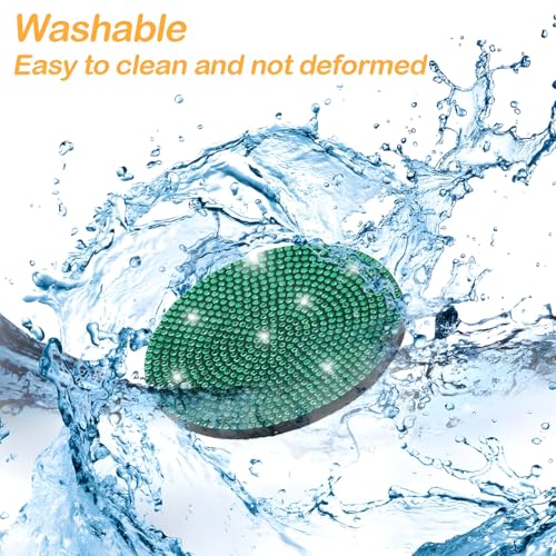 Image of Osilly Bling Car Cup Holder Coaster, Crystal Rhinestone Anti-Slip Insert Coasters, Universal 2.75 Inch Fashion Automotive Cup Mat, Car Interior Accessories Decor Gifts for Women (Green, 4PCS)