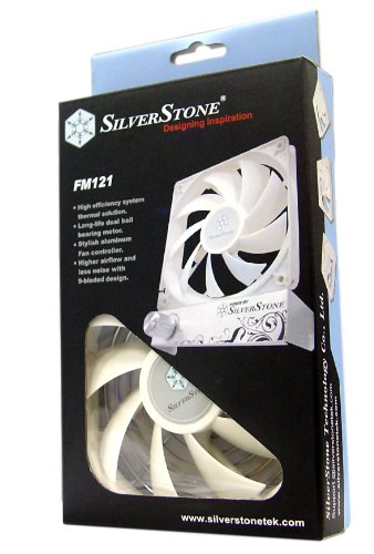 SilverStone FM121 Case Fan with Control Speed 9 Bladed Designs, 120X120X25mm (white)