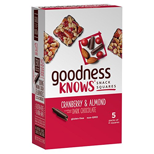 goodnessKNOWS Cranberry, Almond & Dark Chocolate Gluten Free Snack Squares 5-Count Box