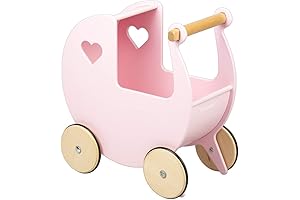 moover® Pink Wooden Pram (MOOV-880220)