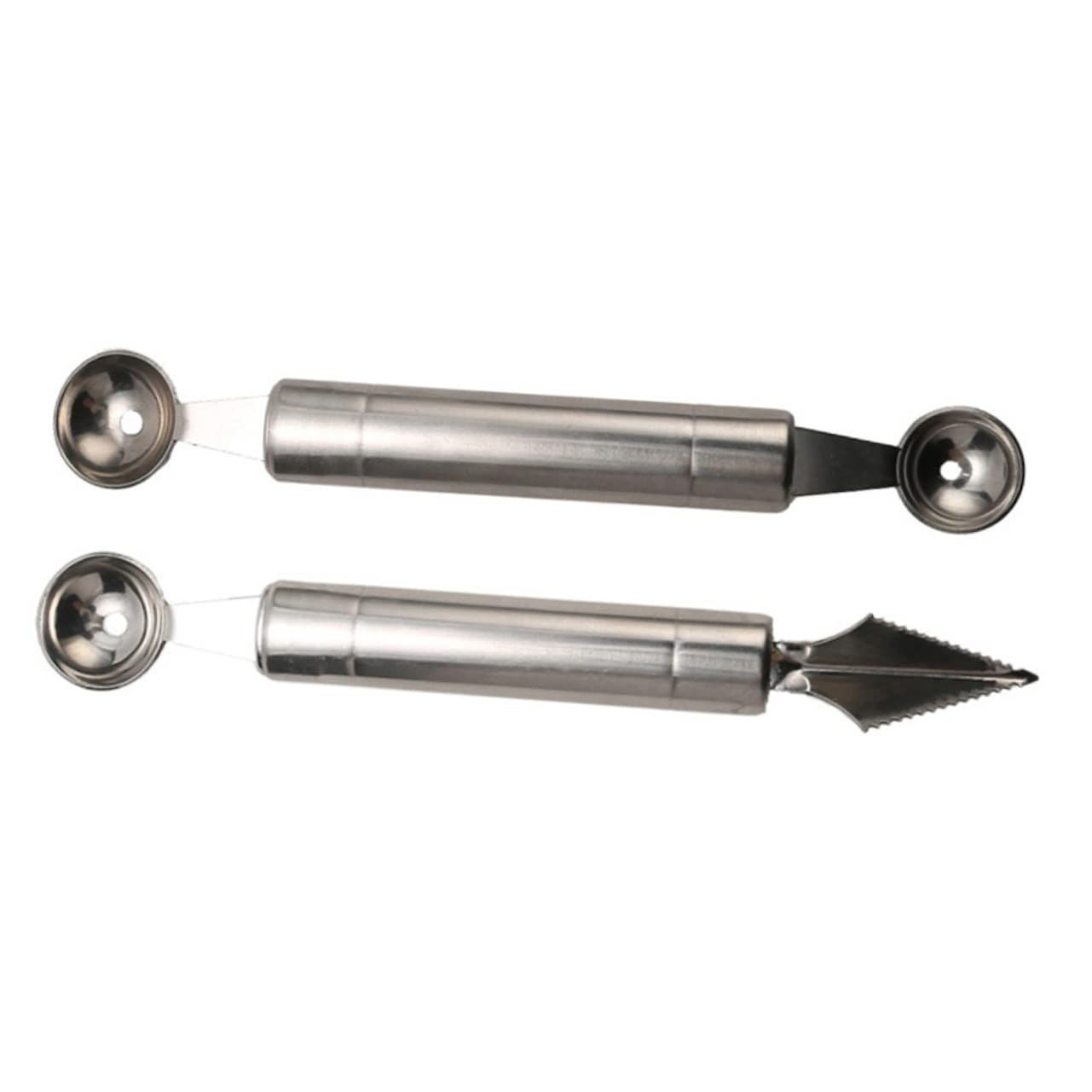 Ciieeo Fruit Scoop Set 2 Pcs Melon Baller Watermelon Scoops Stainless Steel Non-slip Handle