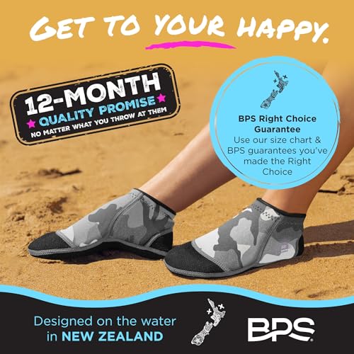 Image of BPS 'Aqua Series' 3mm Neoprene Water Socks for Sand, Beach, Soccer, Volleyball, Wetsuit Booties