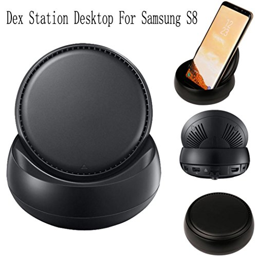 Wireless Charger Convertible - Cargador Wireless para Samsung Galaxy S8 y S8 Plus,Soporte para la función Samsung Galaxy Dex,color negro