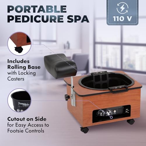 Pibbs DG103 spa portátil para pedicure con reposapiés ajustable miniatura 3