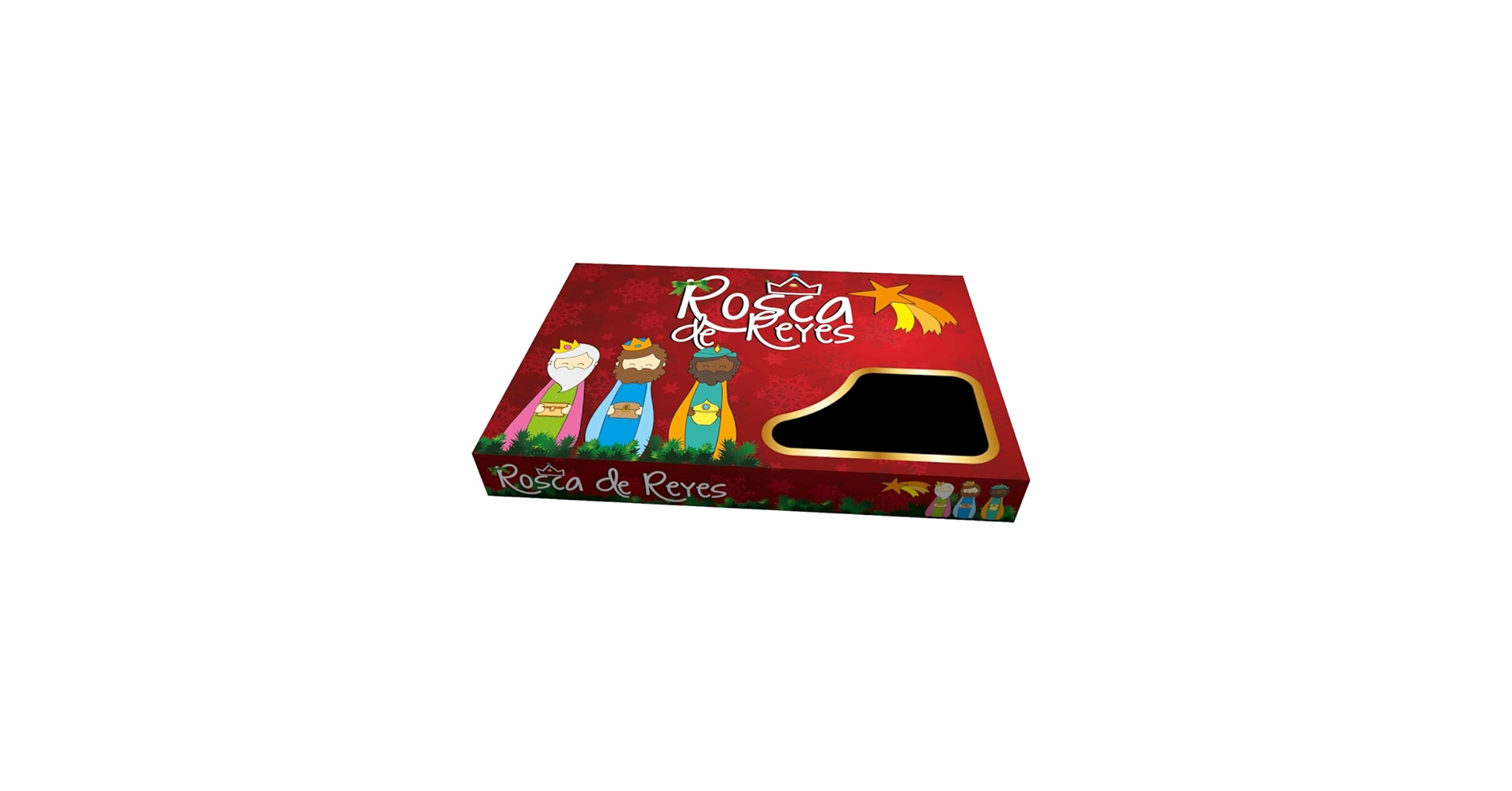 LA TIENDITA ESSENTIALS Rosca de Reyesボックス50個 (蓋+ベース) 18.8 x 13.3 x