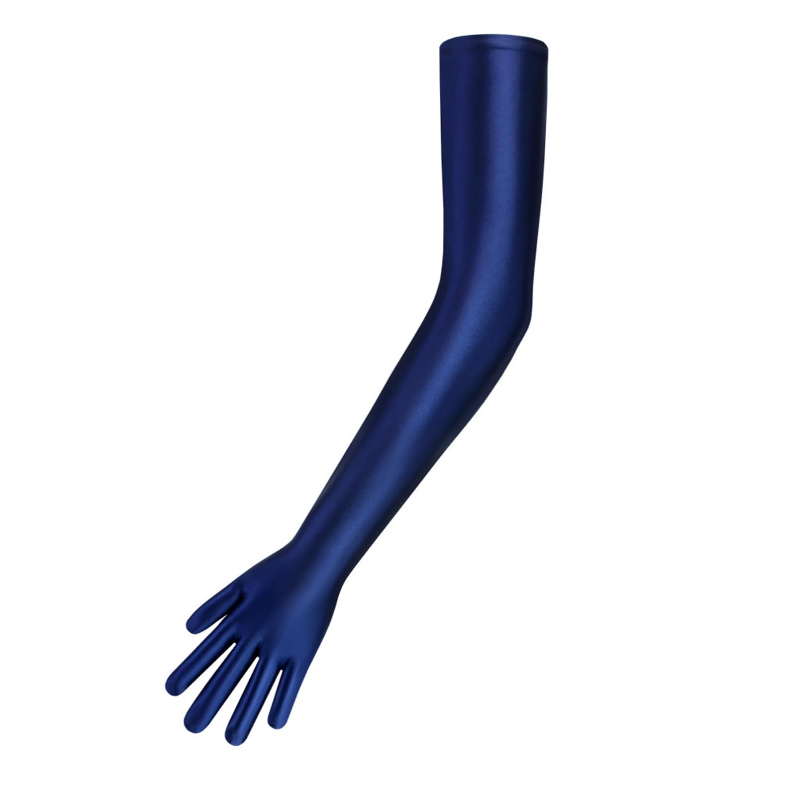 Guantes de satén con dedos conectados, brillantes, elásticos, largos, ropa discoteca, guantes vestir Para Cenas Y Fiestas