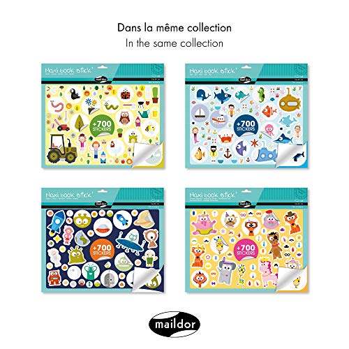 Maildor - Ref AE174C - Decorative Sticker Book (8 Boards) - Astronauts, Space & Alien Designs - 34 x 29cm, Multiple Sizes of Stickers, 778 Stickers Included - Image 4