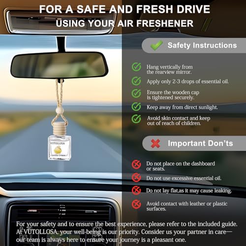 Image of 2-Pack Car Air Fresheners, Car Deodorizer, Vanilla Mocha Cream Air Freshener Long Lasting Hanging Car Air Freshener for Men and Women, Car Scent Diffuser by VUTOLLOSA