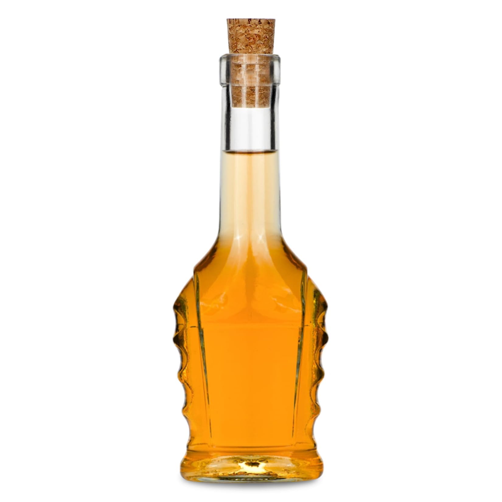 20 Piccole Bottiglie di Vetro Bucaresdt Con Tappo di Sughero SPI 250 ml per Succo, Sciroppo, Liquore da 0,25 Litri