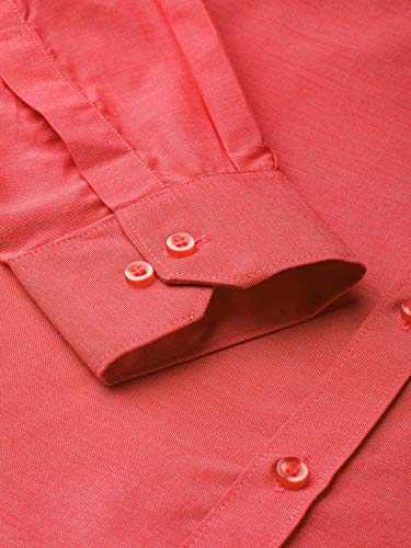 Image of MANQ Men's Regular Fit Cotton Formal Shirt, Full Sleeves, Spread Collar, Button-Down, Office, Business & Casual Wear