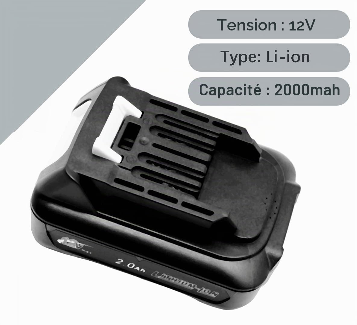2X 12V 2000mAh BL1021B Batterie avec Chargeur DC10WD