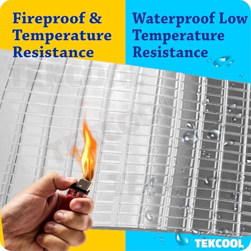 Image of TEKCOOL Super Strong Adhesive Waterproof Permanent Repair Aluminum Butyl Tape Rubber Foil Suitable for Roof Leak, surface Crack, Window Sill Gap, Boat Sealing, Home Renovation (10CM*5M (Pack Of 2)).;
