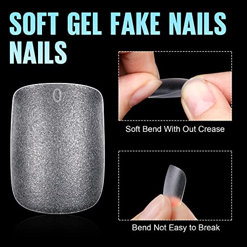 TOMICCA Extra Short Square Nail Tips - Image 3
