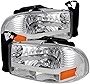 CARPARTSINNOVATE For 97-04 Dodge Dakota Durango Chrome Clear 1PC Headlights Head Lamps Left+Right