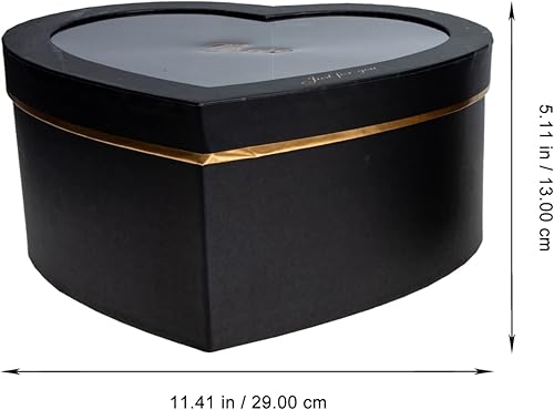 Miniatura 2 de Cabilock Caja en forma de corazón, 2 piezas de caja floral con tapas, cajas de embalaje, caja de almacenamiento de joyería para bodas de lujo