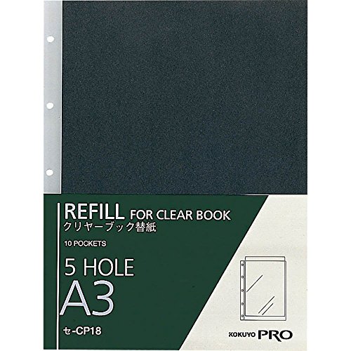 コクヨ ファイル 図面 クリアファイル 替紙 A3 レフィル 10枚 セ-CP18