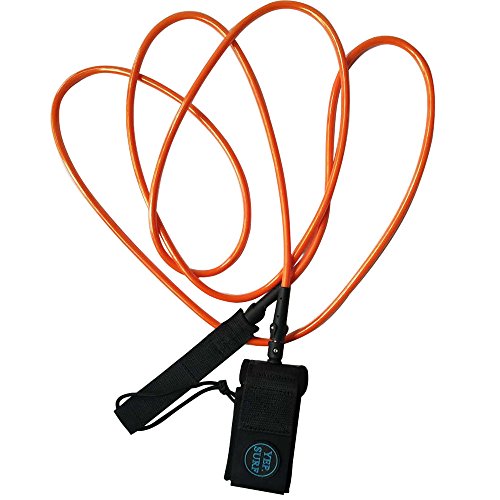 UPSURF Correa de surf SUP 8mm Longboard Derecho Correa doble giratorio de acero inoxidable comodo y durable (Orange 12ft)