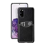Melkco Back Snap Series Lai Chee Pattern プレミアムレザーカバーケース Samsung Galaxy S20 - カードスロットバックカバーV2 - ブラック