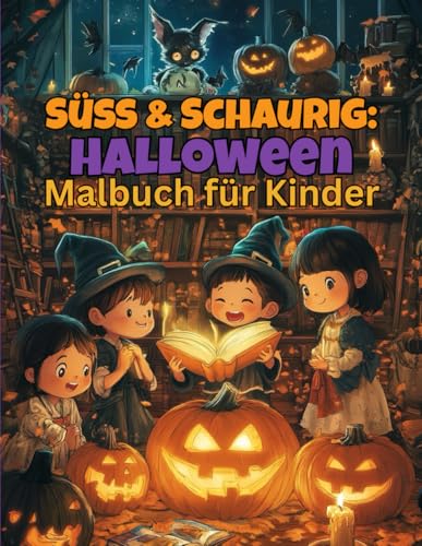 Süß & Schaurig: Halloween-Malbuch für Kinder: 60 extra große Seiten mit kuscheligen Geistern, Monstern, Kürbissen & mehr – ein lustiges und ... 3 bis 8 Jahren (Themen-Malbücher für Kinder)