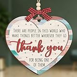 Appreciation Ornaments: Celebrate appreciation with these beautiful heart shaped ornaments for Christmas tree featuring an inspiring message about people who make things better. Perfect thank you Christmas ornaments or that transform holiday decorati...