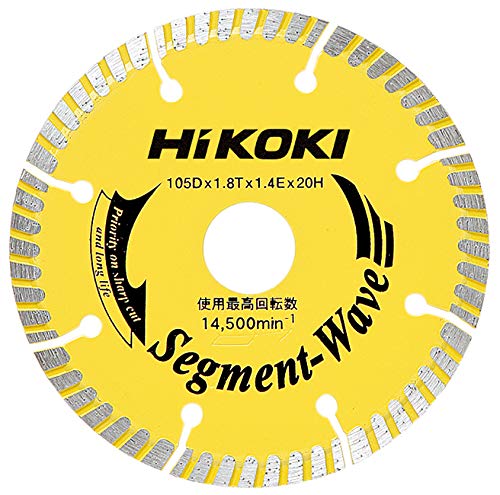 HiKOKI(ハイコーキ) ダイヤモンドカッター 105mm×穴径20mm ディスクグラインダー用 波形セグメント 0032-4618