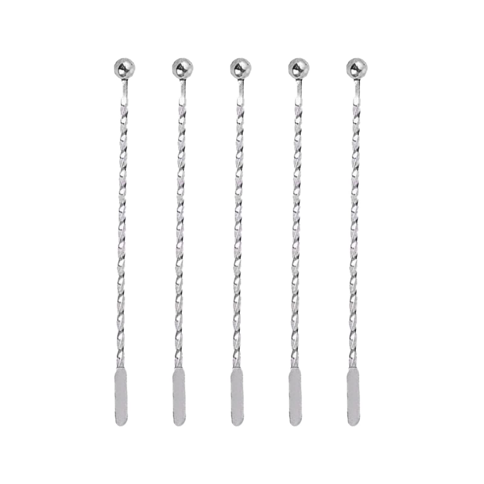 SagaSave 5PCS Cocktail Paddle Drink Stirrers, Steel Coffee Beverage Swizzle Stick for Coffee, Beverage, Cocktail