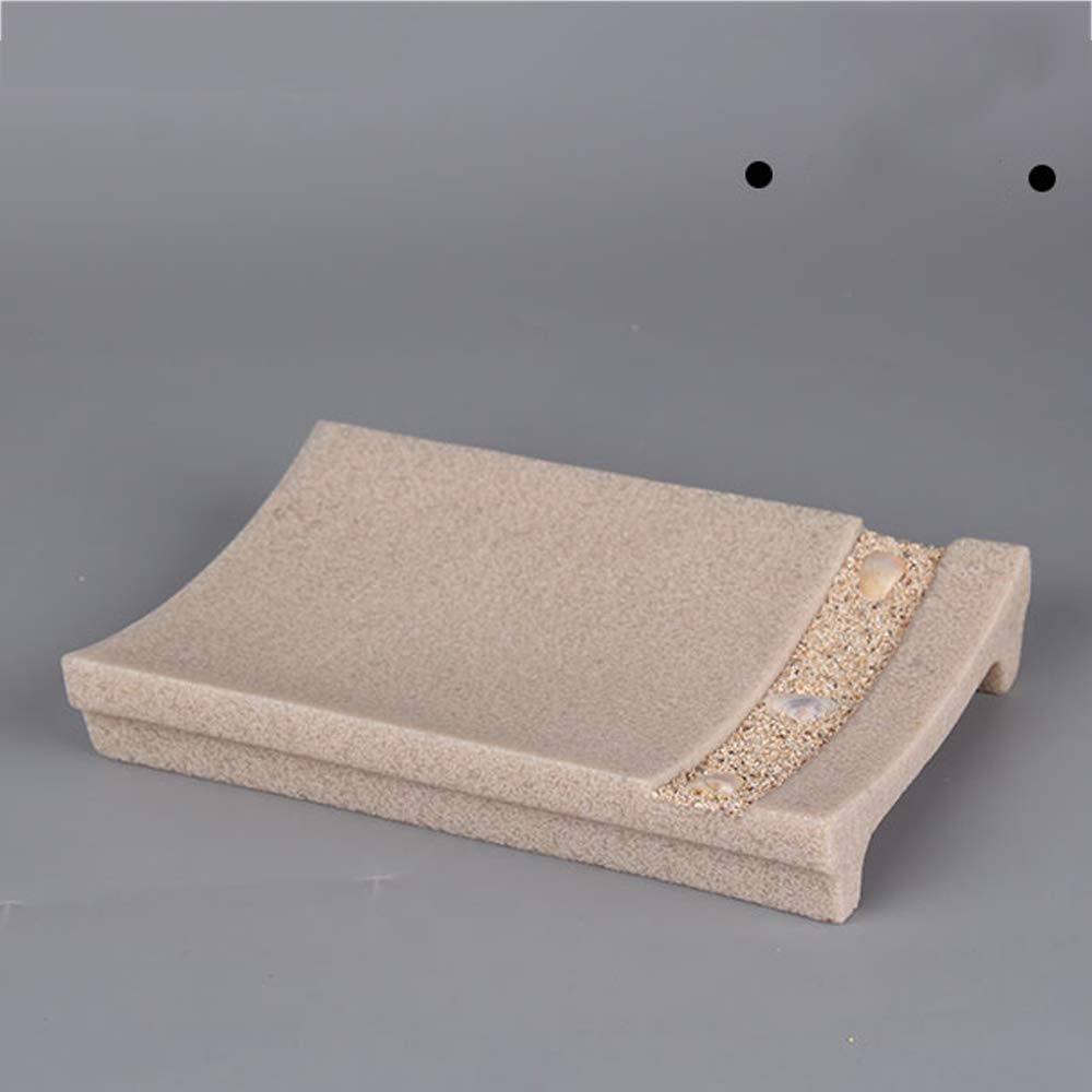 Estilo Moderno Juego de Accesorios de Baño de Resina Conjunto de Baño con Porta Cepillo de Dientes, 2 Tazas, Dispensador de Jabón Líquido, Jabonera, Arena Creativa,with Reverse Tray