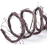 118 inch Bendable Artificial Brown Tree Twigs Branches, Small Size Wall Hanging Artificial Tree Branches, Fake Twig Grape Vines for Artificial Plant, Home Living and Outdoor Garde