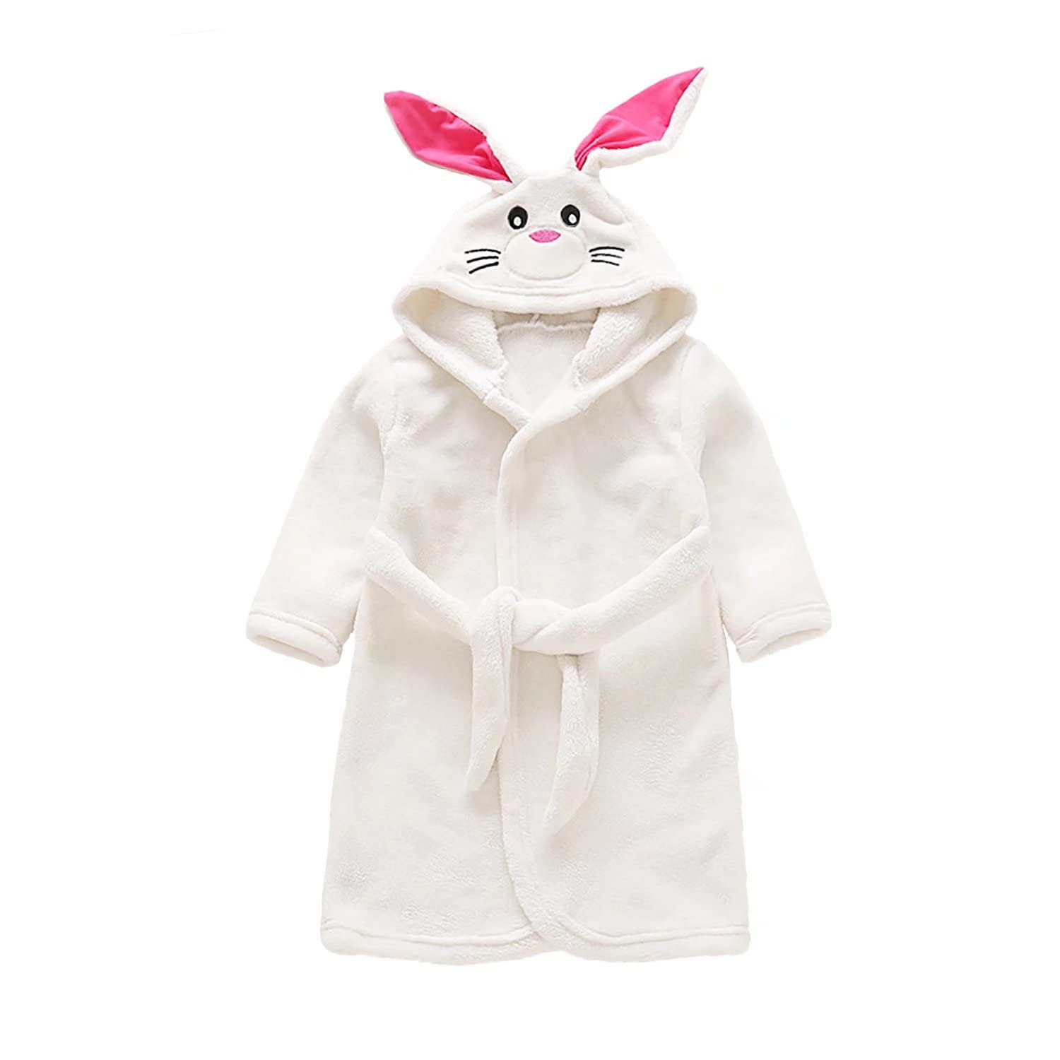 JUNG KOOK Toddler Baby boys Girls Cartoon Bathrobe Flannel Robe Winter Night-robe