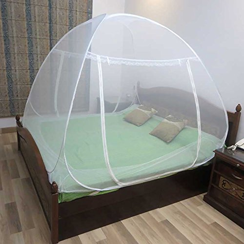 Image of Healthgenie Foldable Mosquito Net for Double Bed - King Size, White