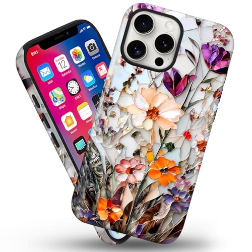 Jolie coque iPhone 14 Plus en marbre pressé peinture sur verre chic - 2