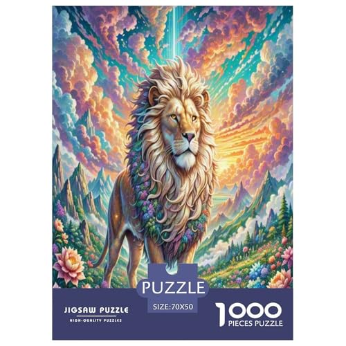 Puzzle de león de 1000 piezas, un gran desafío de concentración para adultos y jóvenes