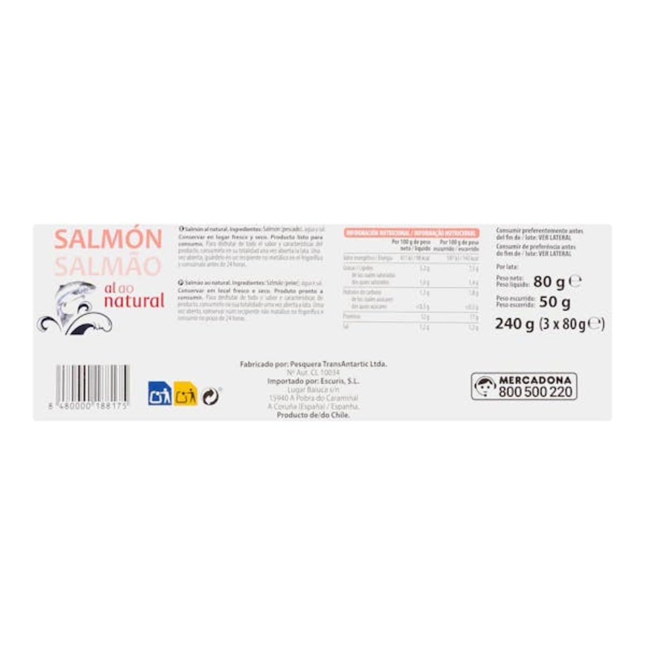 Lachs in eigenem Saft 8er-Pack