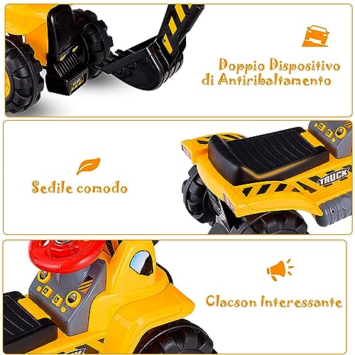 LIFEZEAL Escavatore Elettrico, Ruspa Cavalcabile