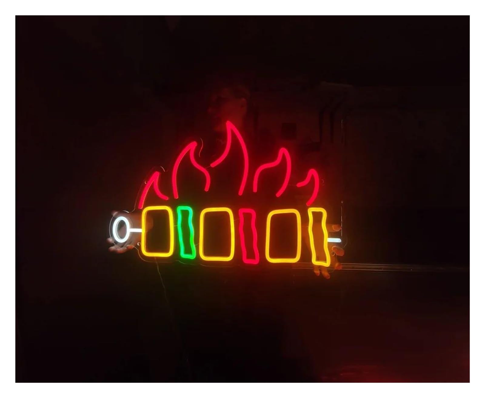 SHOUXI Sign Lamp Barbecue Neon Sign Kebab BBQ Light(45cm)